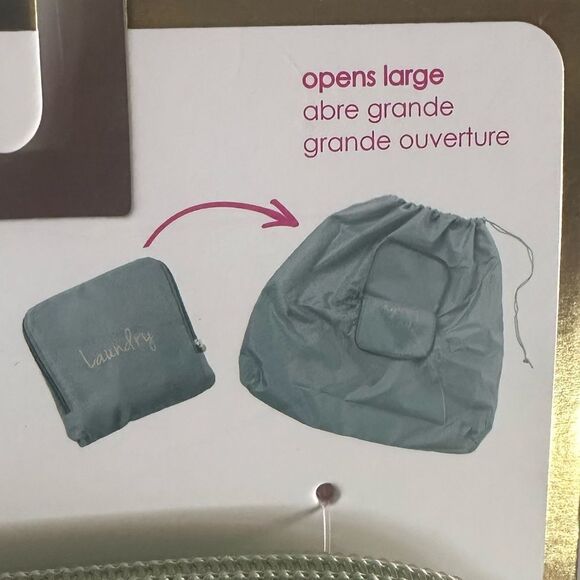 MIAMICA Green Red Pink Foldable Travel “Laundry” Bag - Picture 5 of 9